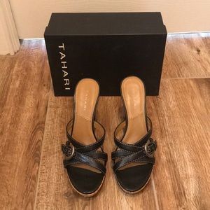 Tahari Black Open toe pump - Size 8.5